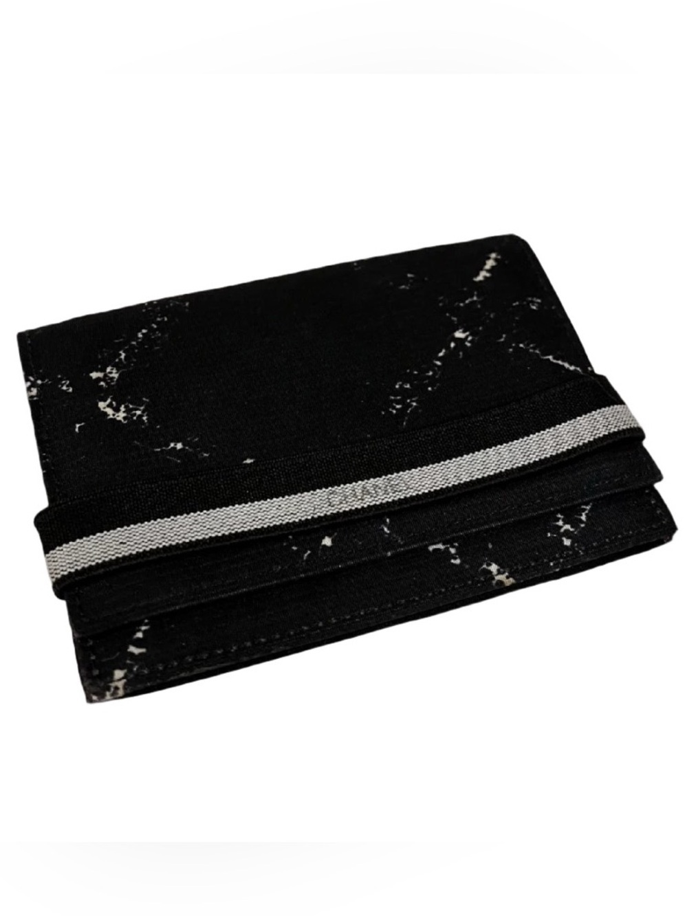 Chanel Black and White Travel Line Nylon Bifold Long Wallet